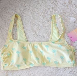 Stoney Clover Lane x Target Yellow Palm Tree Bikini Top